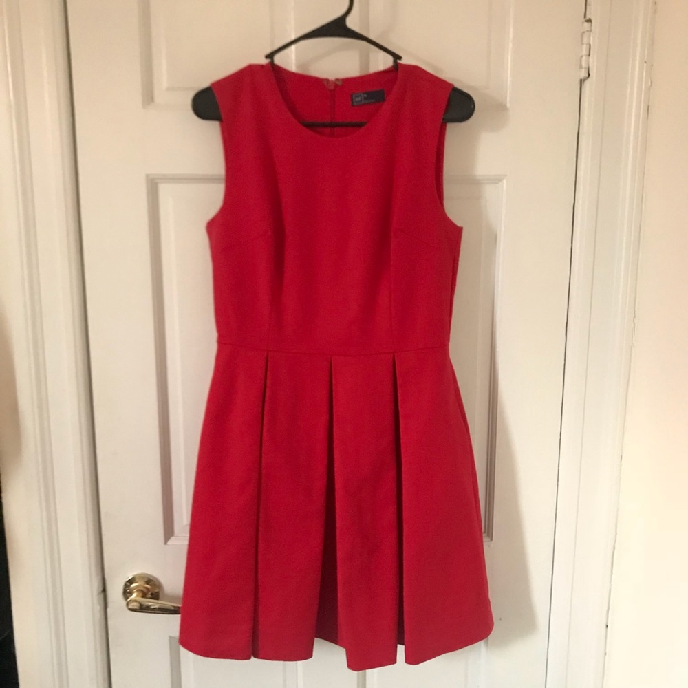 GAP Retro Red Pleated Dress